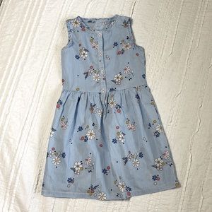 Blue Floral Dress Girls size 6/7